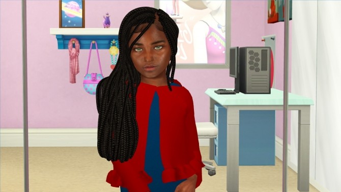 Sims 4 DIVA HAIR KIDS VERSION at REDHEADSIMS