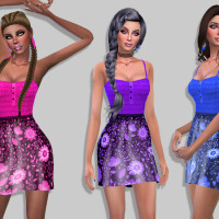Floral Dress at Sims 3 Addictions » Sims 4 Updates
