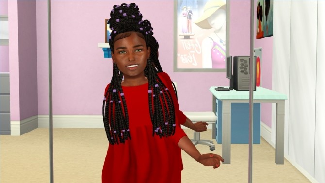 Sims 4 IZZA HAIR KIDS VERSION at REDHEADSIMS