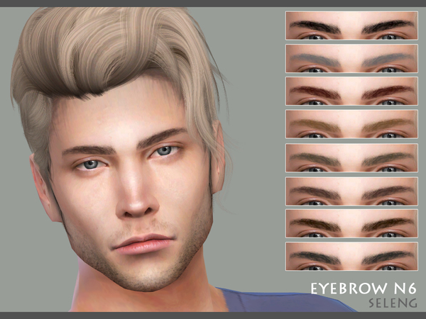 Sims 4 Eyebrows N6 (Female / Male) by Seleng at TSR