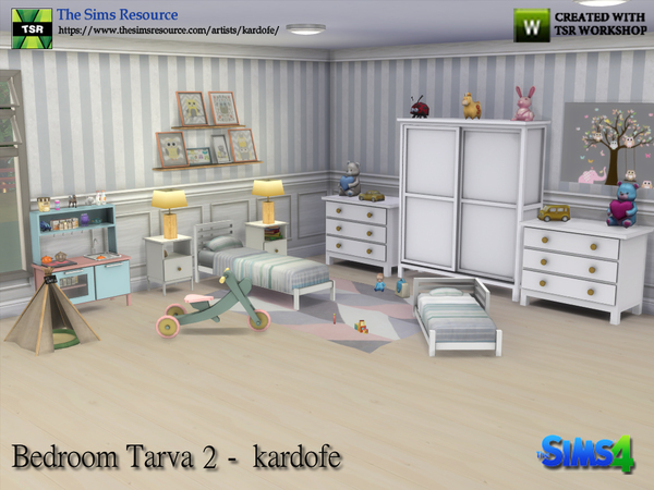 Sims 4 Bedroom Tarva 2 by kardofe at TSR