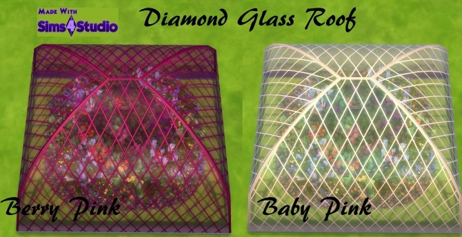 Sims 4 Glass Roof Set 7 Colours each Design by wendy35pearly at Mod The Sims