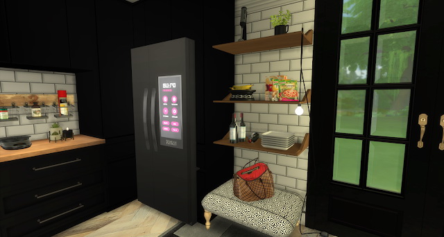 Sims 4 Audrina Black and White Kitchen at Pandasht Productions