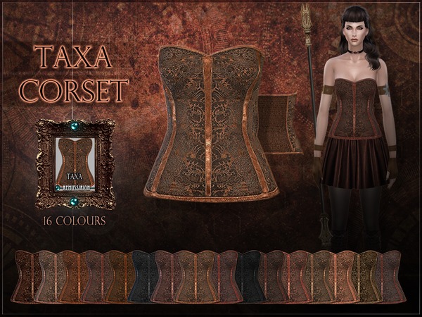 Sims 4 Taxa corset by RemusSirion at TSR