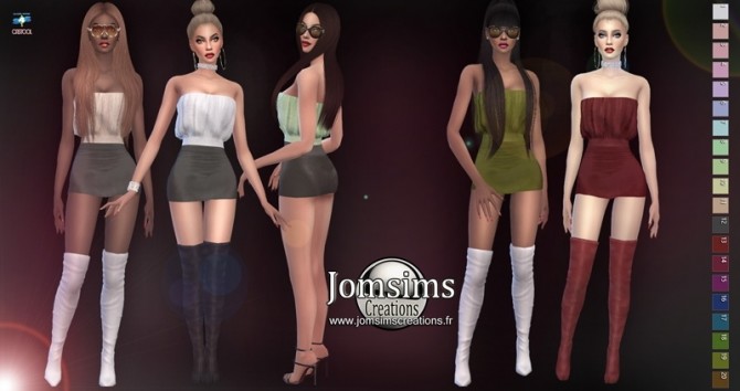 Sims 4 Alisila short dress set at Jomsims Creations