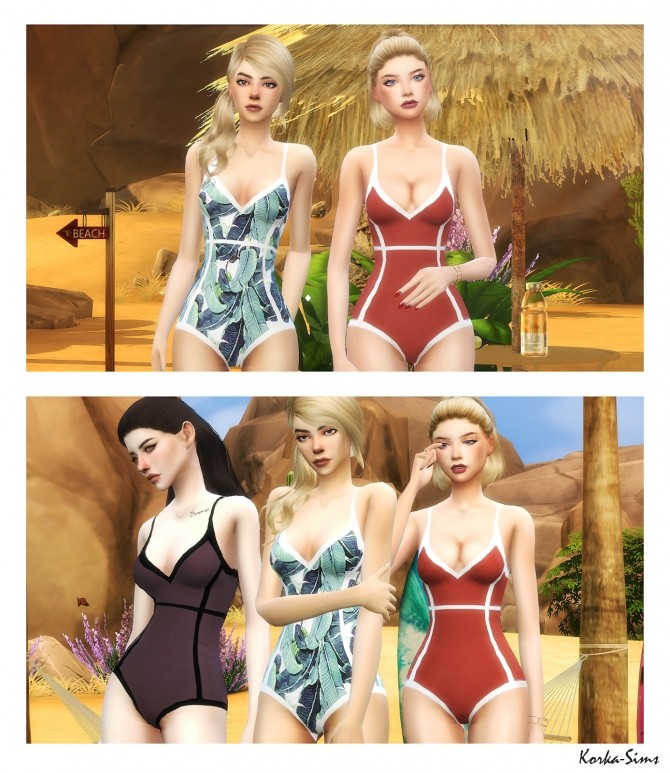 Sims 4 Alice swimsuit at Korka Sims