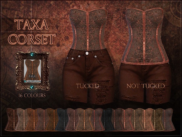 Sims 4 Taxa corset by RemusSirion at TSR