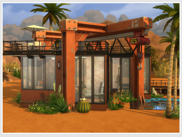 Sims 4 Industrial Home No CC by philo at TSR