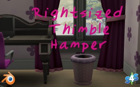 Rightsized Thimble Hamper by Athena Apollos at Mod The Sims