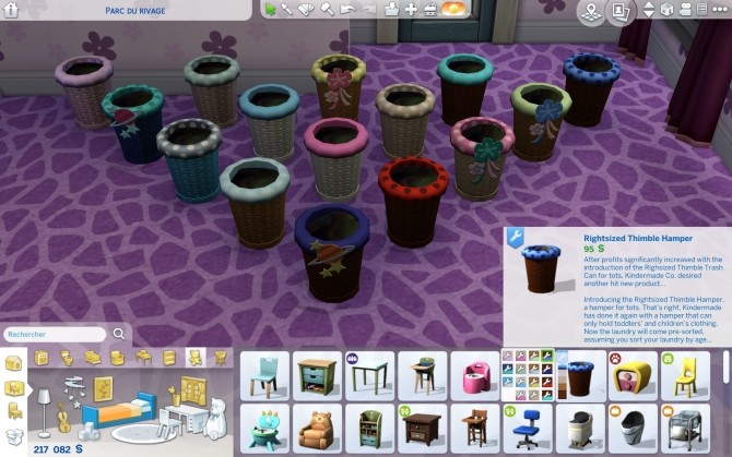 Sims 4 Rightsized Thimble Hamper by Athena Apollos at Mod The Sims