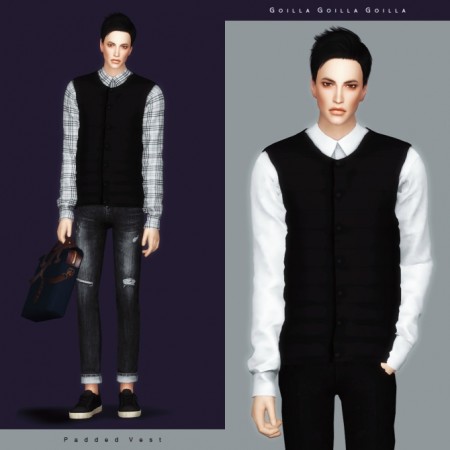 Padded Vest at Gorilla » Sims 4 Updates