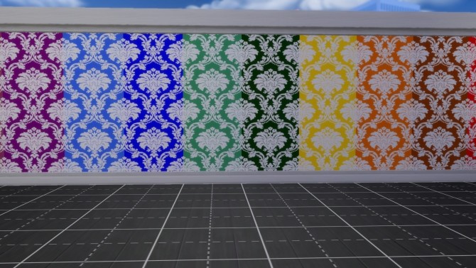 Sims 4 Damask White Version 1 Of 2 by angea at Mod The Sims
