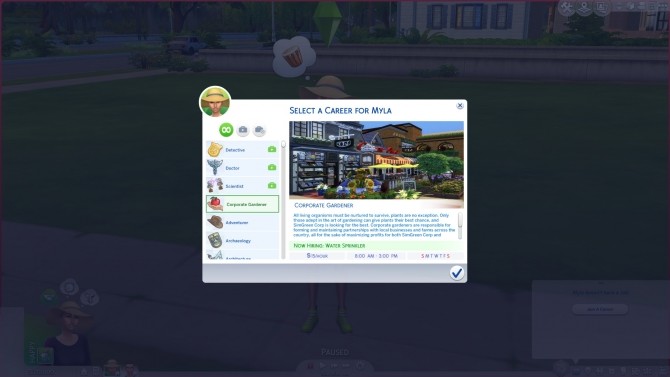 Sims 4 Corporate Gardener Custom Career by DrAnimaniac at Mod The Sims