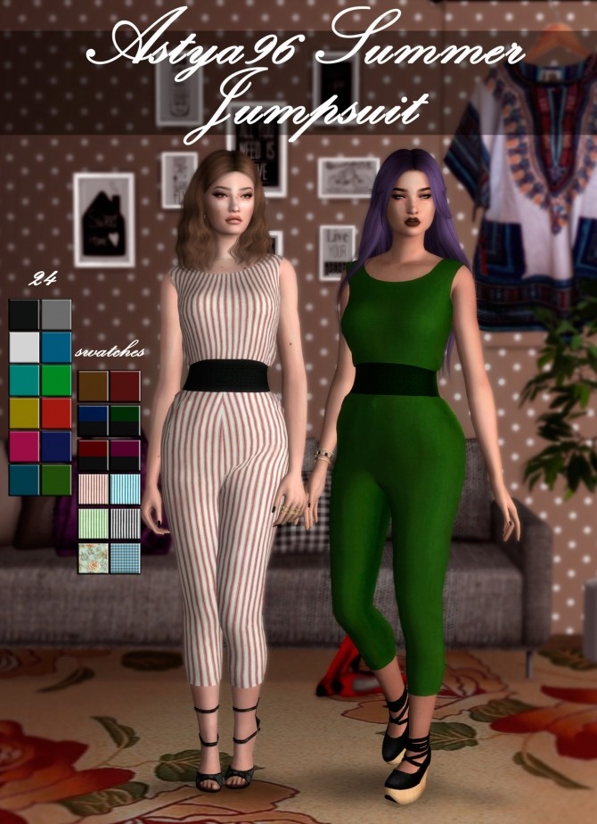 Sims 4 Summer Jumpsuit at Astya96