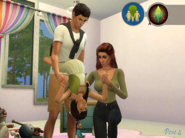 Sims 4 Our Small Happy Family posepack by MademSims at TSR