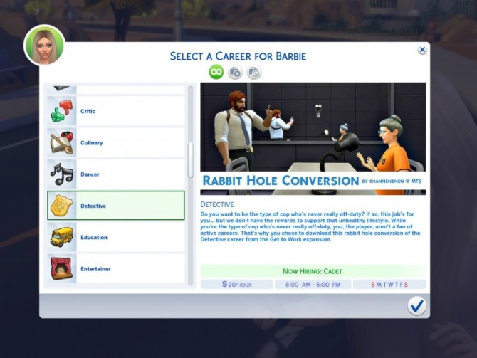 Sims 4 Detective Career Rabbit Hole Conversion from GTW by shannenenen at Mod The Sims
