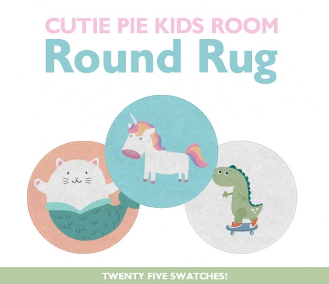 Sims 4 Cutie Pie Kids Room Rug at SimPlistic