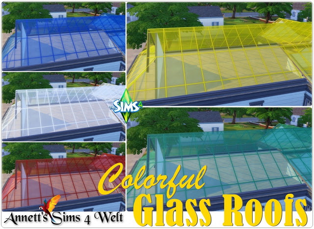 Sims 4 Colorful Glass Roofs at Annett’s Sims 4 Welt