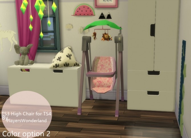 Sims 4 TS3 High Chair converted to TS4 by PlayersWonderland at PW’s Creations