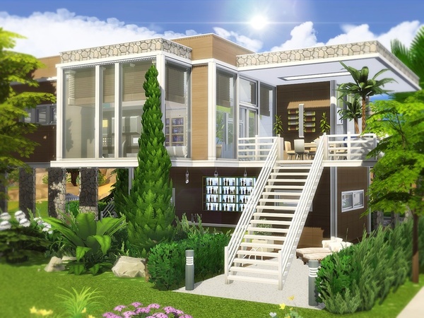Sims 4 Modern Oasis by MychQQQ at TSR