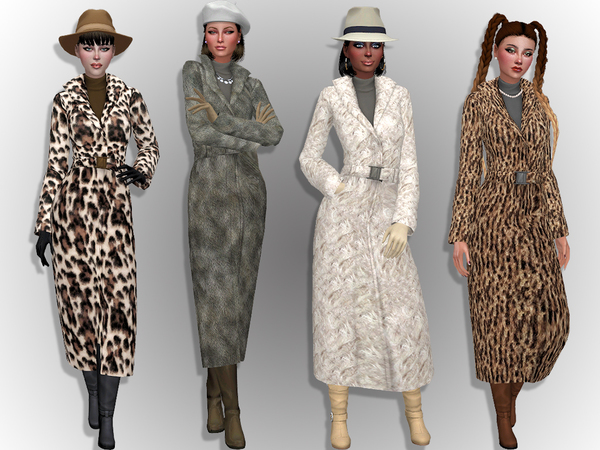 Sims 4 Faux fur coat by Simalicious at TSR