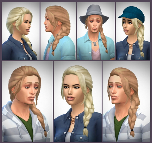 Sims 4 Chrissy’s and Christian’s SideBraid Hair at Birksches Sims Blog
