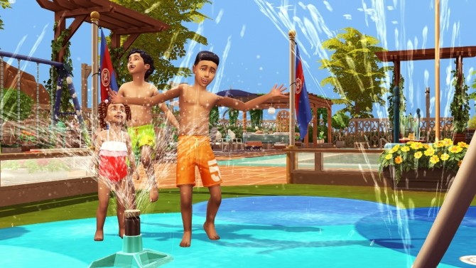 Sims 4 Calico Community Pool V2 at Jenba Sims