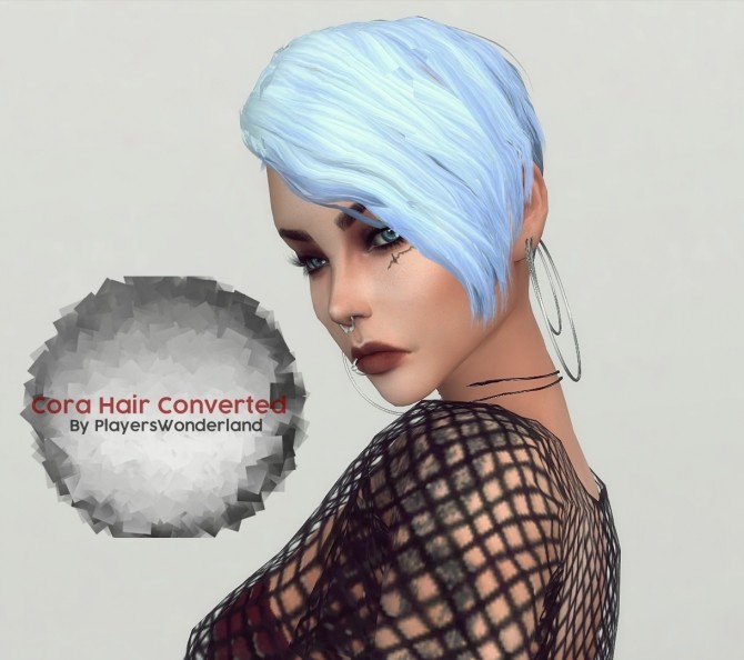 Sims 4 Cora Hairstyle Converted by PlayersWonderland at PW’s Creations