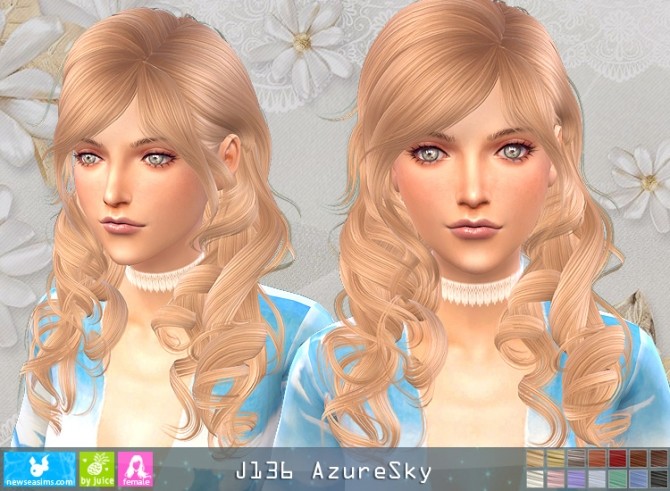 Sims 4 J136 AzureSky hair (P) at Newsea Sims 4