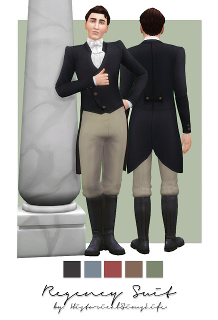 Sims 4 Regency Suit for Men at Historical Sims Life