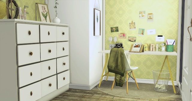 Sims 4 Green Nature Apartment Room at Liney Sims