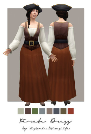 Pirate Dress at Historical Sims Life