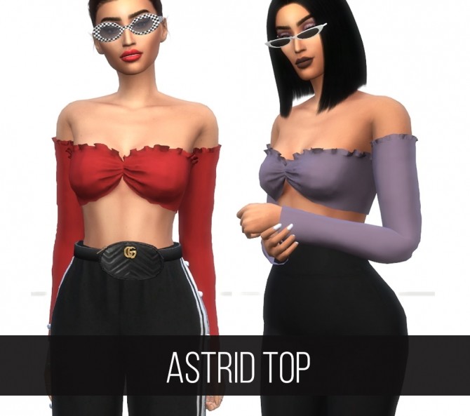 Sims 4 ASTRID TOP at FifthsCreations