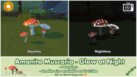 Amanita Muscaria Glow at Night by Bakie at Mod The Sims