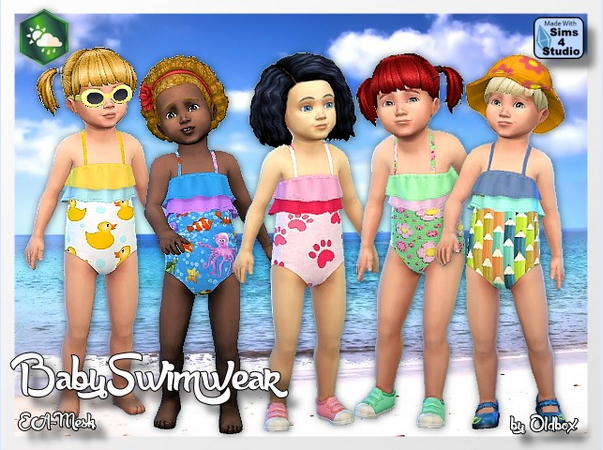 Sims 4 Baby swimwear by Oldbox at All 4 Sims