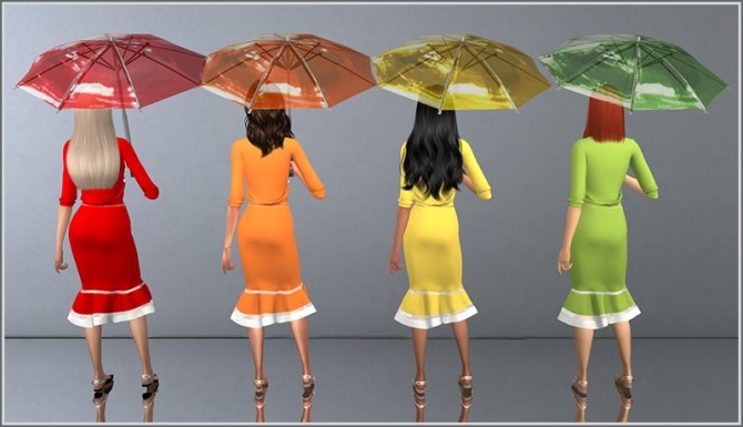 Sims 4 Transparent Rainbow Umbrellas by Giulietta at Sims 4 Studio