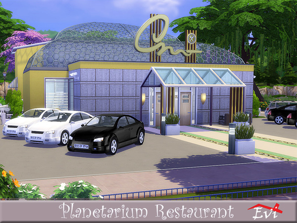 Sims 4 Planetarium Restaurant by evi at TSR