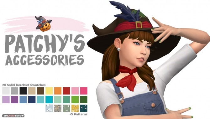 Sims 4 Patchy’s Accessories Hat & Kerchief at SimLaughLove