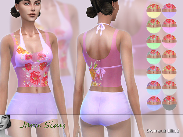 Sims 4 Swimsuit Lilia 1 by Jaru Sims at TSR