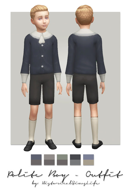 Sims 4 Polite Boy Outfit at Historical Sims Life