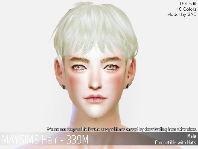 Sims 4 Hair 339M at May Sims