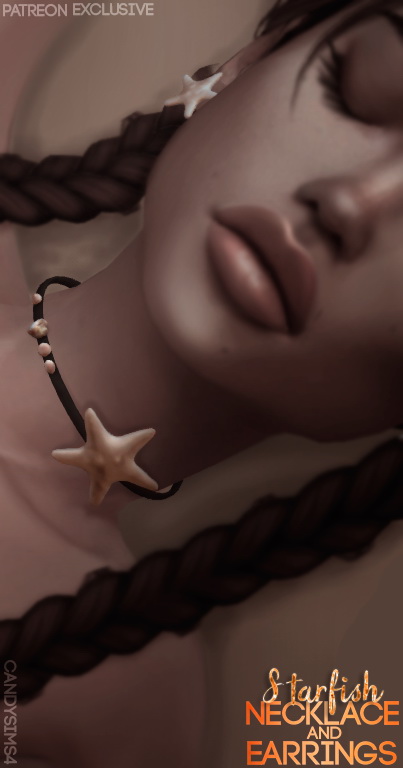 Sims 4 STARFISH NECKLACE AND EARRINGS (P) at Candy Sims 4