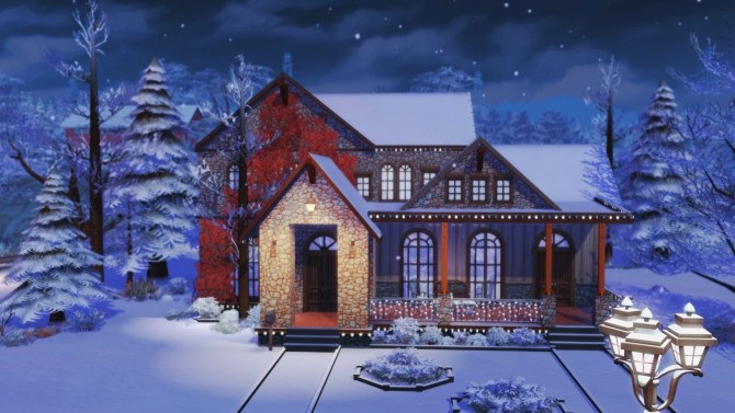 Sims 4 Merry Xmas in July! base game home at BERESIMS