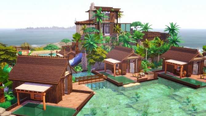 Sims 4 Golden Sea Beach Resort at Akai Sims – kaibellvert