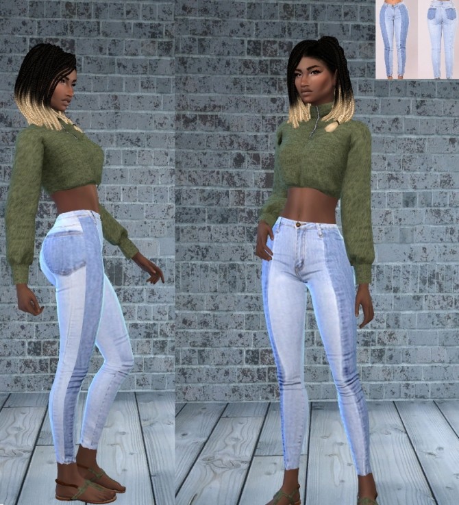 Sims 4 Jeggins Two Colors at Teenageeaglerunner