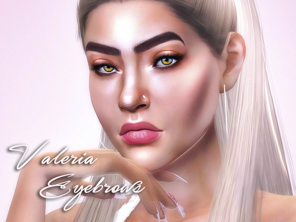 Sims 4 Valeria Eyebrows by KatVerseCC at TSR