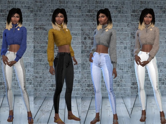Sims 4 Jeggins Two Colors at Teenageeaglerunner