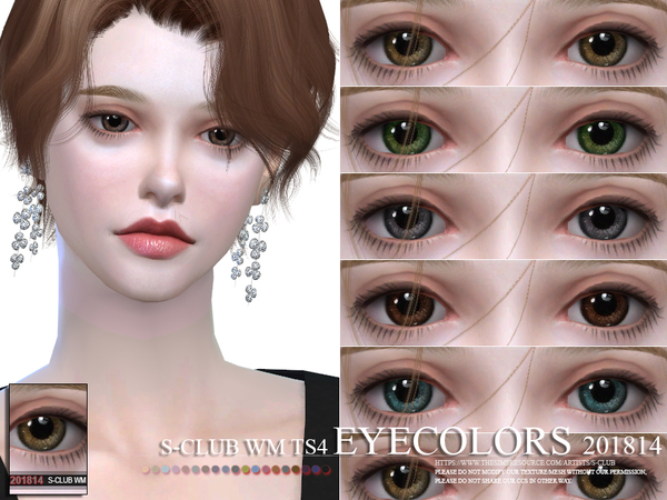 Sims 4 Eyecolors 201814 by S Club WM at TSR