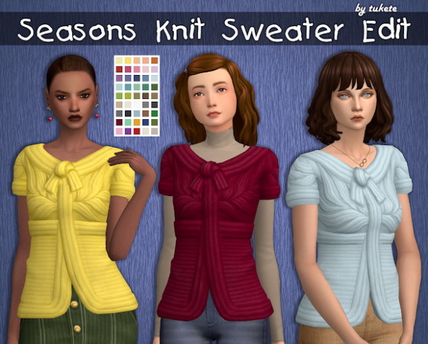 Seasons Knit Sweater Edit at Tukete » Sims 4 Updates