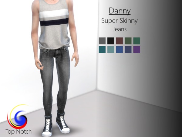 Sims 4 Danny Super Skinny Jeans by TopNotch at TSR